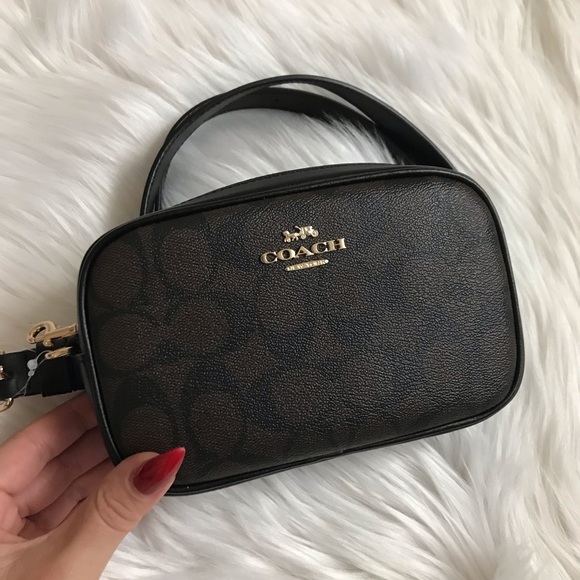 Coach Handbags - Coach Brown Convertible Belt Bag Fanny Pack